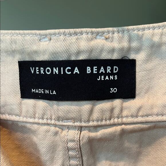 NWOT. Veronica Beard Blake Raw Edge 100% Cotten Utility Pants - Picture 7 of 8